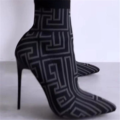 Skyline Stiletto Print Boots