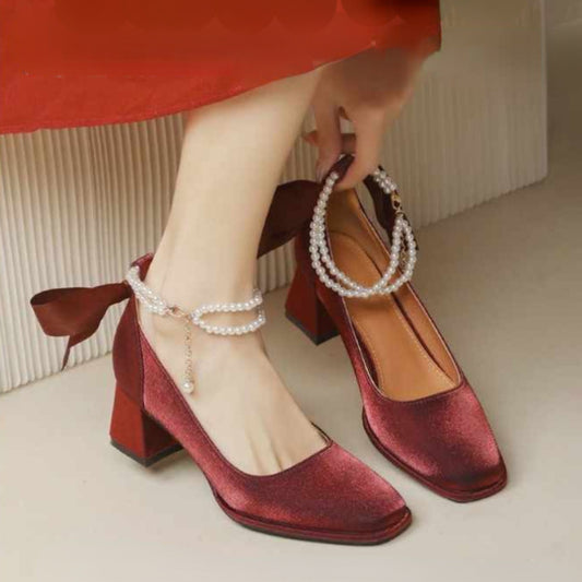 Square Toe High Heels