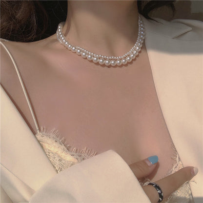 Double Layer Pearl Necklace