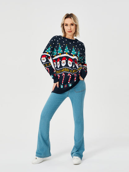 Long Sleeve Crew Neck  Christmas Sweater