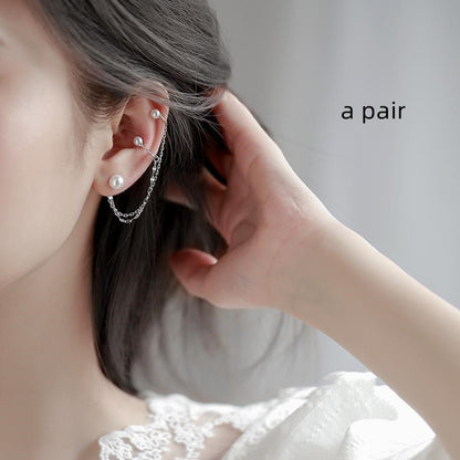 Women's High-quality Pearl Earrings Without Pierced Ears