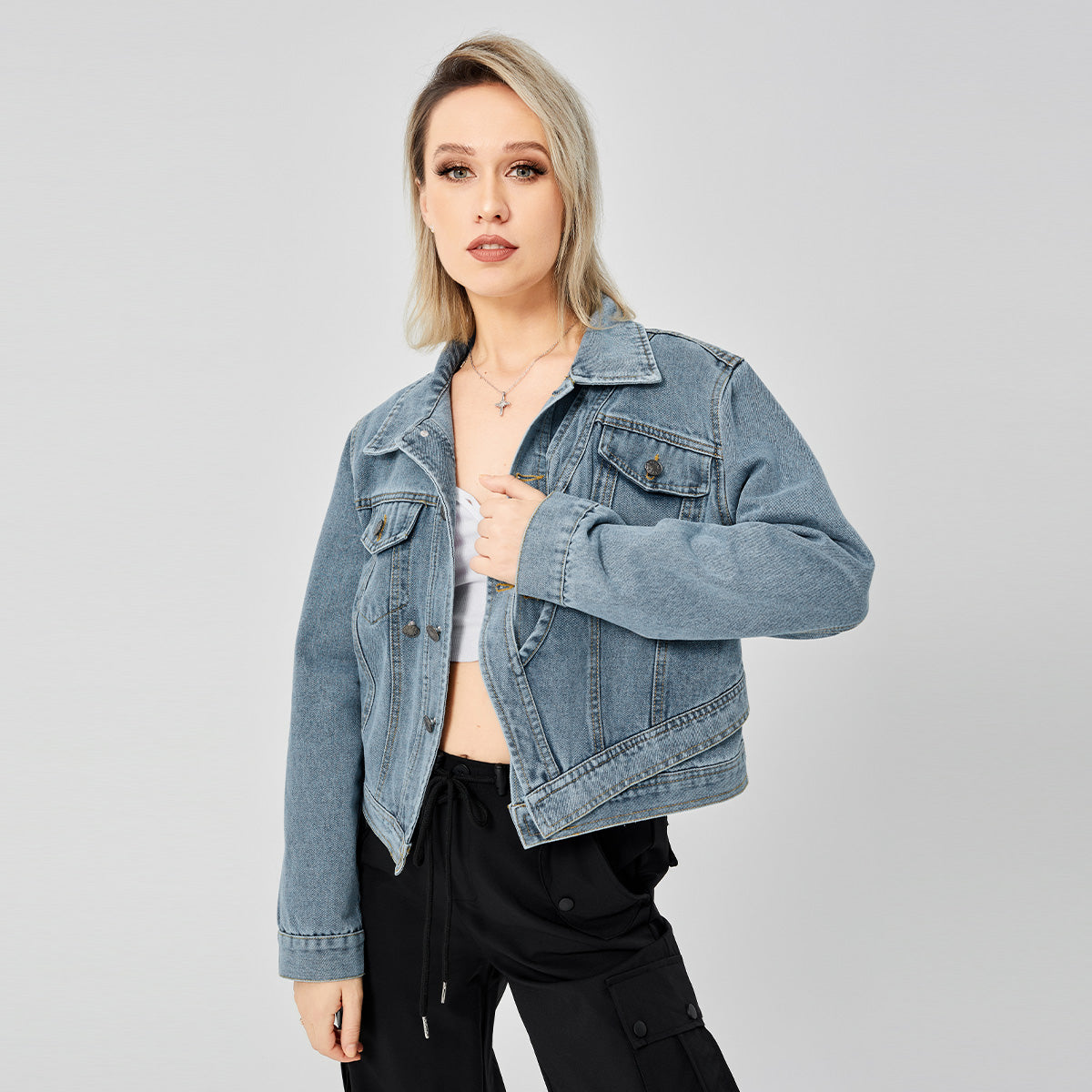 Denim Long Sleeve Jacket